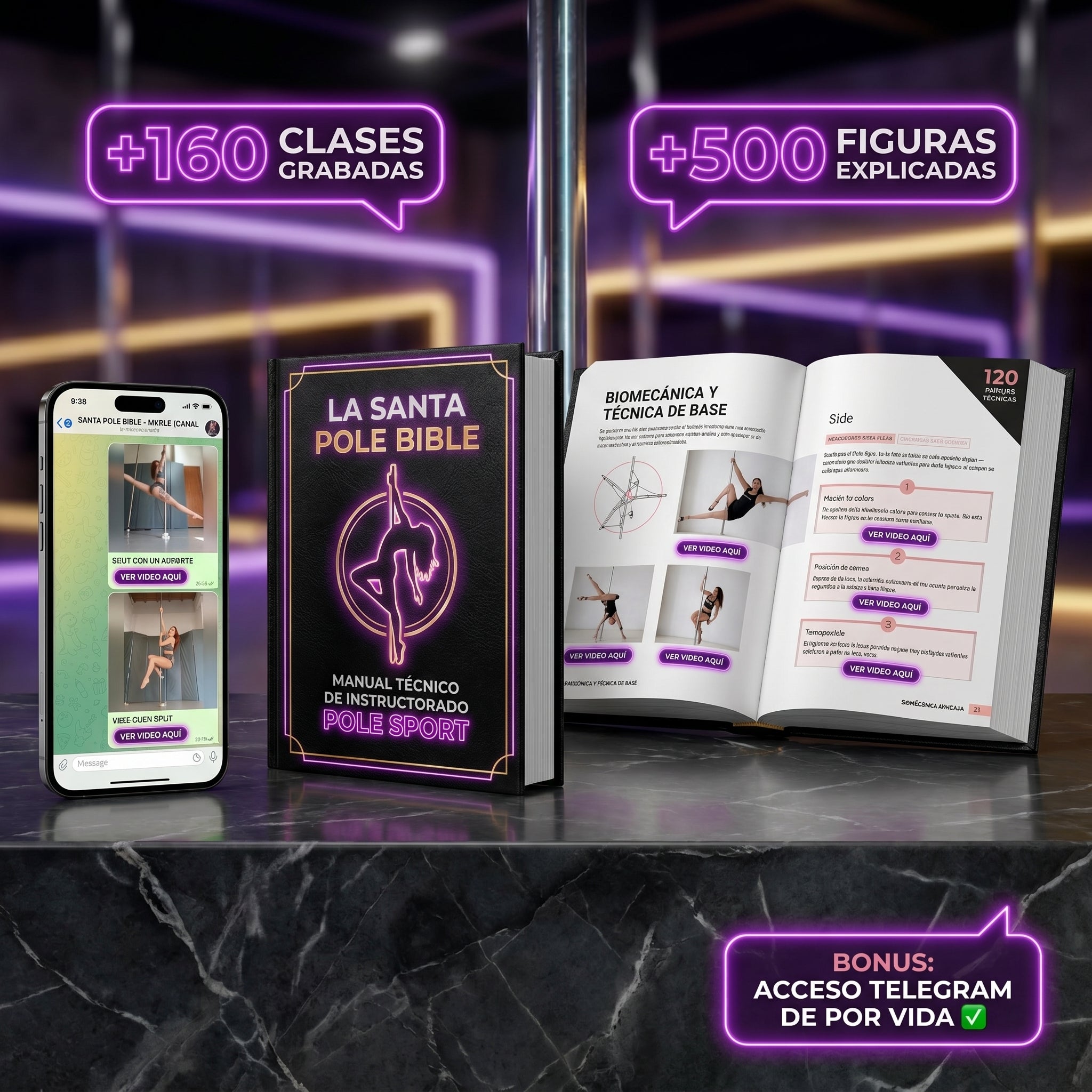 Pole Dance desde Cero: Biblia de Entrenamiento, Técnica y +500 Figuras